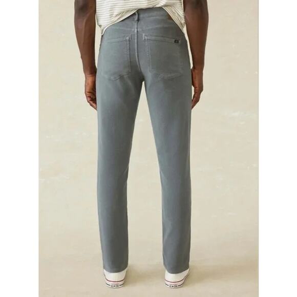 Faherty Men's Stretch Terry 5-Pocket Pants Straight Leg Jeans Slate Gray Size 31 - Picture 13 of 14